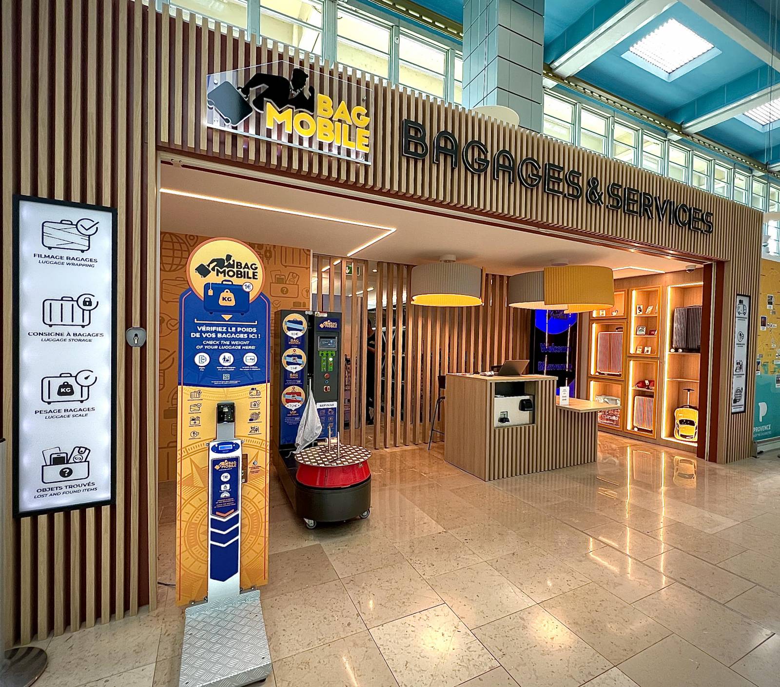 Consigne à bagages, emballage de bagages aéroport Marseille Provence