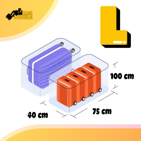 Dimensions de nos casiers pour notre consigne à bagages à Marseille, La Joliette.