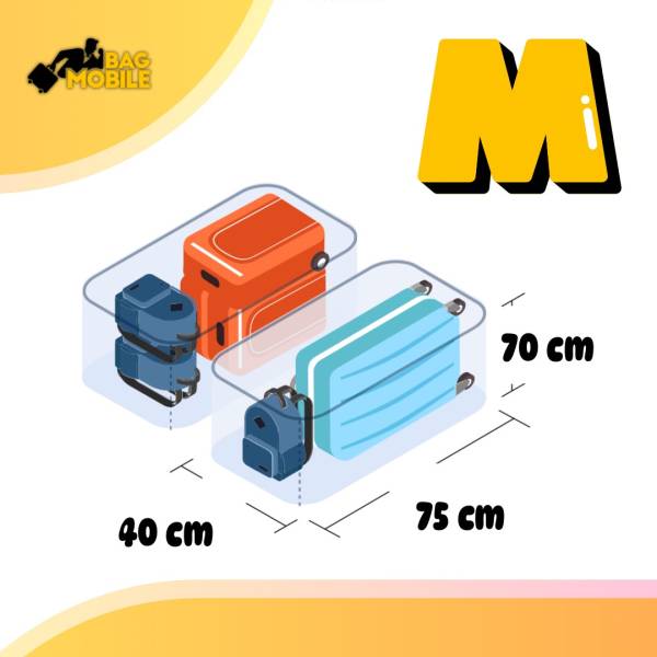 Dimensions de nos casiers pour notre consigne à bagages à Marseille, La Joliette.